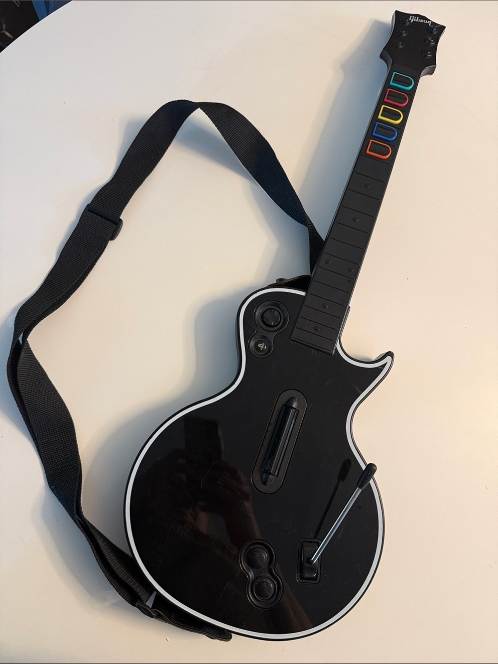 Guitar Hero PS3 Les Paul Wireless Controller Gibson Black with strap No Dongle